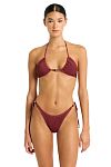 Купальник Bond-Eye Beaded Ingrid Tri Carmine Recycled & Beaded Tie Side Vista Brief Carmine - MixBikini