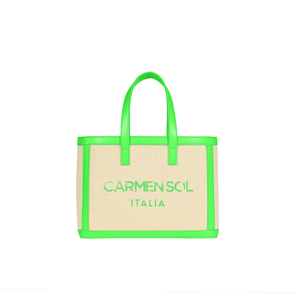 Сумка - тоут Carmen Sol Venezia Canvas Mini Neon Green - MixBikini