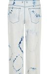 Джинсы One Teaspoon Revival Tie-Dye Lowriders Low Waist Wide Leg Denim Jeans - MixBikini