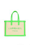 Сумка - тоут Carmen Sol Venezia Canvas Mini Neon Green - MixBikini