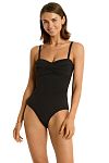 Купальник Sea Level Essentials Edit Twist Bandeau One Piece Black - MixBikini