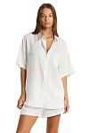 Костюм пляжный Sea Level Resort Linen Aloha Shirt White - MixBikini