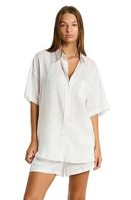 Костюм пляжный Sea Level Resort Linen Aloha Shirt White