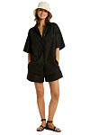 Костюм пляжный Sea Level Resort Linen Aloha Shirt Black - MixBikini