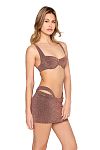 Юбка Beach Bunny Casey Mini Skirt - Brown Glitter - MixBikini