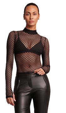 Боди Heroine Sport Mesh Bodysuit Black