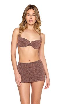 Юбка Beach Bunny Casey Mini Skirt - Brown Glitter
