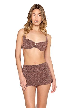 Юбка Beach Bunny Casey Mini Skirt - Brown Glitter - MixBikini