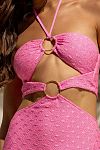 Платье пляжное Luli Fama Double Loop Bandeau Long Dress Pink - MixBikini
