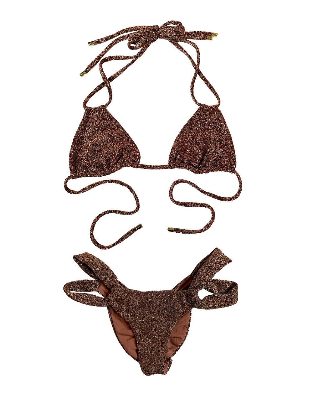 Купальник Beach Bunny Casey Brown Glitter - MixBikini