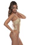 Купальник слитный Luli Fama Medusa Square Neck Gold - MixBikini