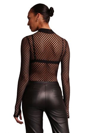 Боди Heroine Sport Mesh Bodysuit Black - MixBikini