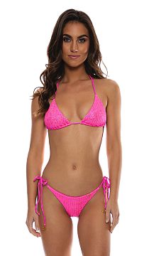 Лиф Luli Fama Luminous Seamless Triangle Top Metallic Pink