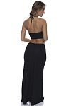 Платье пляжное Luli Fama Double Loop Bandeau Long Dress Black - MixBikini