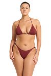 Купальник Bond-Eye Beaded Ingrid Tri Carmine Recycled & Beaded Tie Side Vista Brief Carmine - MixBikini