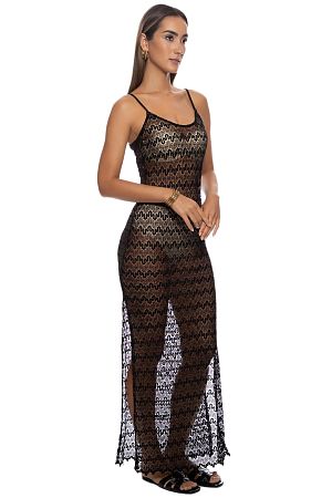 Платье Luli Fama Midnight Currents Strappy Long Dress - MixBikini