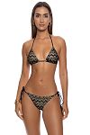 Купальник Luli Fama Braided Seamless Triangle Top & Wavey Tie Side Brazilian Bottom Black - MixBikini