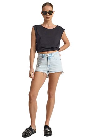 Шорты One Teaspoon Beach Blue Bonitas High Waist Denim Shorts - MixBikini