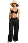Брюки Sea Level Tidal Linen Palazzo Pant Black - MixBikini