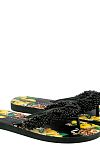 Сланцы Jewel Flip Flop Lemon Print Black Beads Emanuela Biffoli - MixBikini