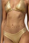 Лиф Luli Fama Medusa Triangle Halter Top Gold - MixBikini