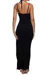 Платье Luli Fama Gilded Butterfly Fitted Side Slit Maxi Dress - MixBikini