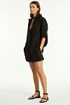 Костюм пляжный Sea Level Resort Linen Aloha Shirt Black - MixBikini