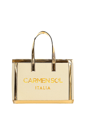Сумка - тоут Carmen Sol Venezia Canvas Mini Gold - MixBikini