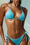 Купальник Luli Fama Seamless Triangle Top & Seamless Wavy Ruched Back Brazilian Tie Side Bottom - MixBikini