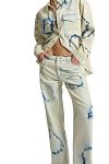Джинсы One Teaspoon Revival Tie-Dye Lowriders Low Waist Wide Leg Denim Jeans - MixBikini