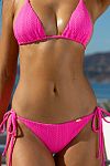 Купальник Luli Fama Seamless Trangle Top & Seamless Wavy Ruched Back Brazilian Tie Side Bottom - MixBikini