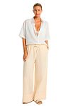 Брюки Sea Level Tidal Linen Palazzo Pant Ivory - MixBikini