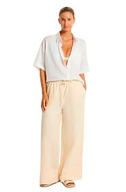 Брюки Sea Level Tidal Linen Palazzo Pant Ivory