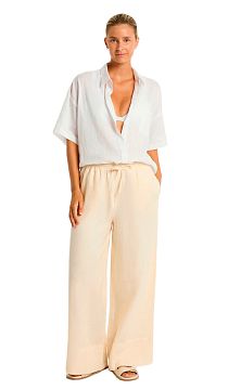 Брюки Sea Level Tidal Linen Palazzo Pant Ivory
