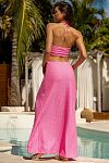 Платье пляжное Luli Fama Double Loop Bandeau Long Dress Pink - MixBikini