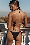 Купальник Beach Bunny Cyrus Triangle Top&Cyrus Tie Side Skimpy Bottom Black - MixBikini