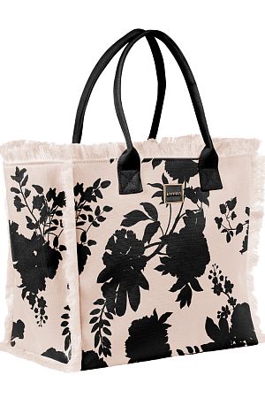 Сумка с принтом Emanuela Biffoli Shopper Canvas Plms and Flower shadows - MixBikini