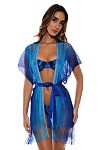 Туника пляжная Luli Fama Ocean Queen Short Caftan Blue - MixBikini