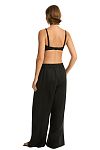 Брюки Sea Level Tidal Linen Palazzo Pant Black - MixBikini