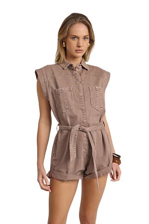 Комбинезон One Teaspoon Bandit Aviator Mini Denim Jumpsuit - MixBikini