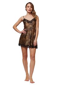 Комбинация короткая с кружевом Vivis Animalier