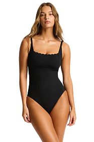 Купальник Scallop Square Neck Bralette One Piece