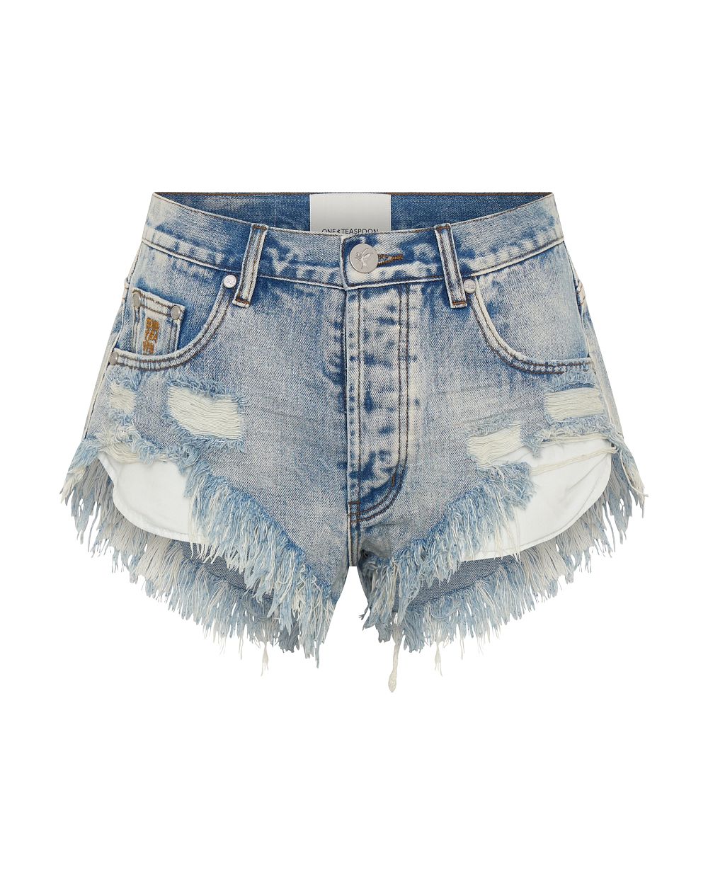Шорты One Teaspoon Rollers Low Waist Denim Shorts - MixBikini