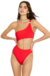 Купальник Beach Bunny Lilly One Piece – Red Shiny Wide Rib - MixBikini