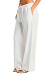 Брюки Sea Level Tidal Linen Palazzo Pant White - MixBikini