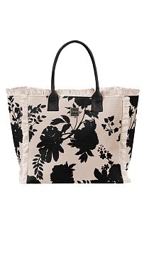 Сумка с принтом Emanuela Biffoli Shopper Canvas Plms and Flower shadows