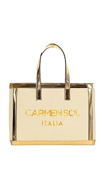 Сумка - тоут Carmen Sol Venezia Canvas Mini Gold