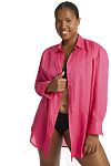 Рубашка Sea Level Resort Linen Cover Up Hot pink - MixBikini
