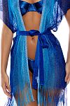 Туника пляжная Luli Fama Ocean Queen Short Caftan Blue - MixBikini