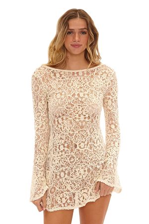 Платье Beach Bunny Dream Catcher Mini Dress- Ivory - MixBikini